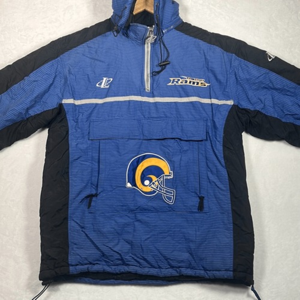 Pro line logo athletic vintage NFL retro St. Louis Rams puffer jacket Men Large